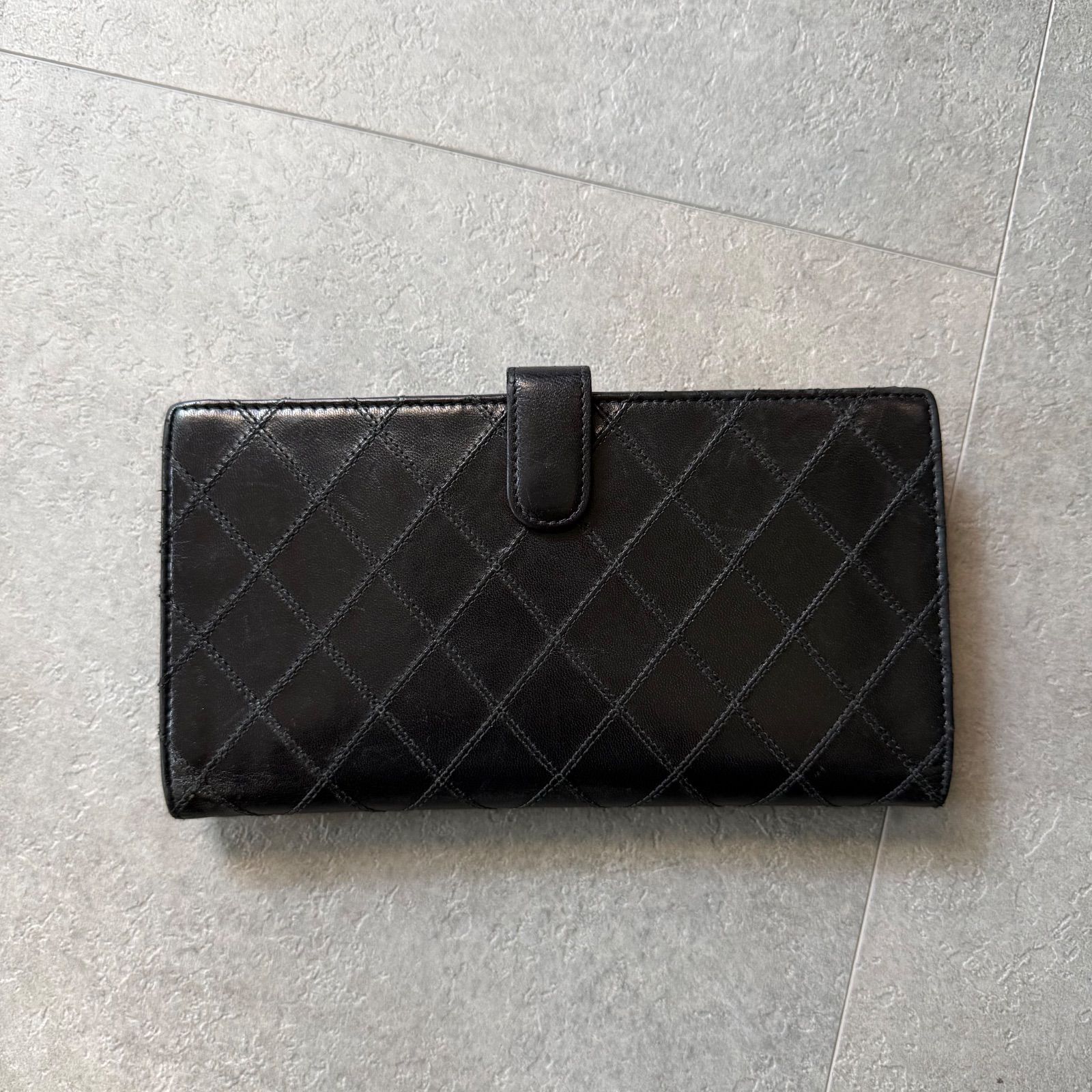 CHANEL ピコローレ長財布ブラック