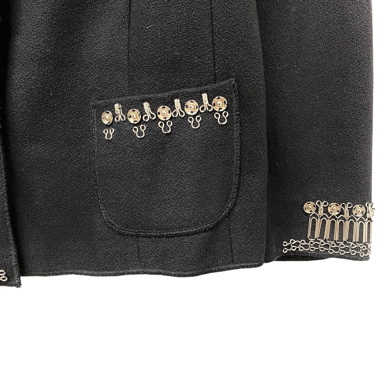 ノーカラージャケット80e14 MOSCHINO モスキーノ ノーカラージャケット
