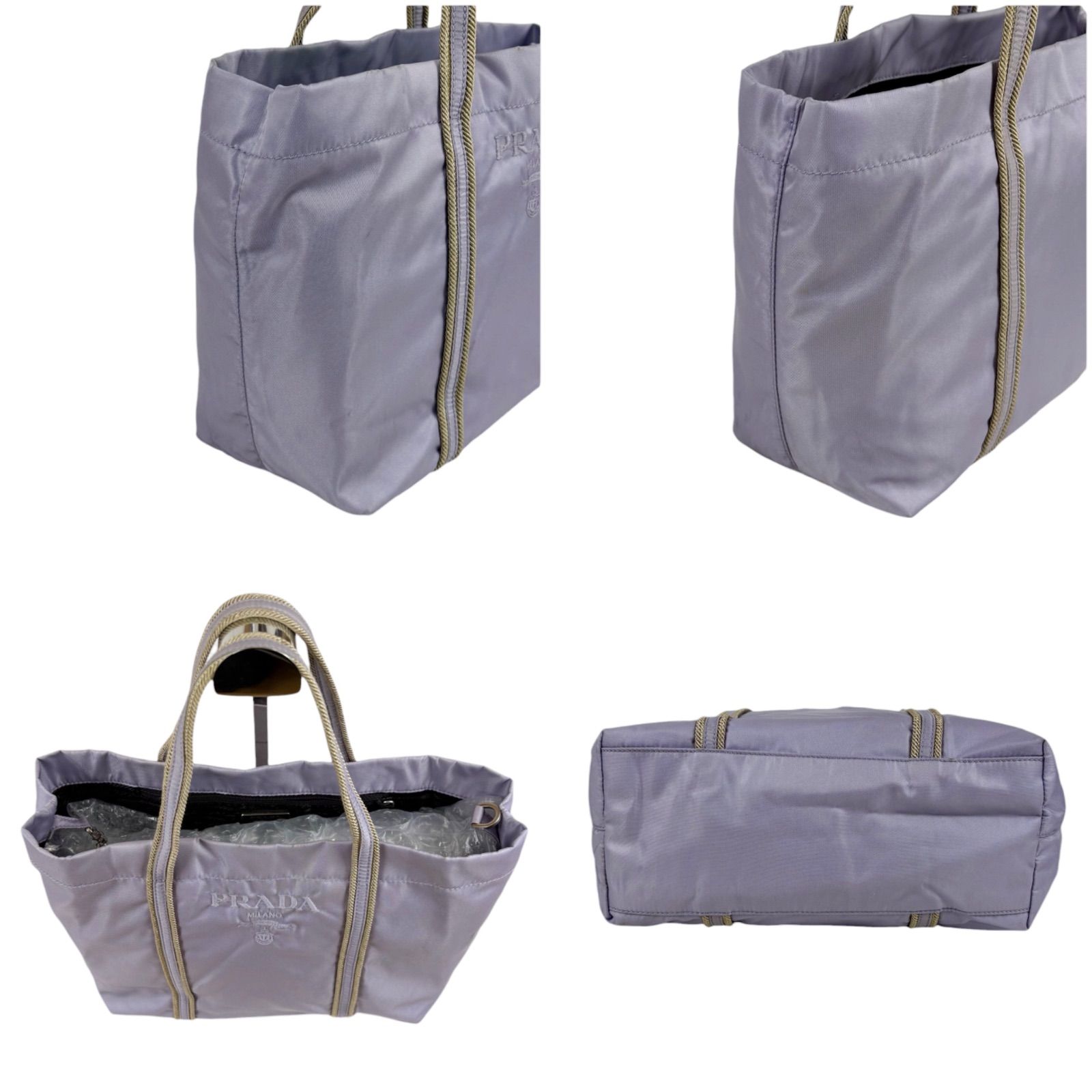 PRADA Tessuto Nylon Tote Bag プラダ ロゴ刺繍 ミニトートバッグ 