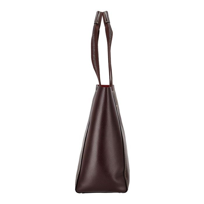 コーチ COACH トートバッグ ダービー トート ペブル レザー 58660 IME8I 2023 AW ブラウン/ボルドー ゴールド金具