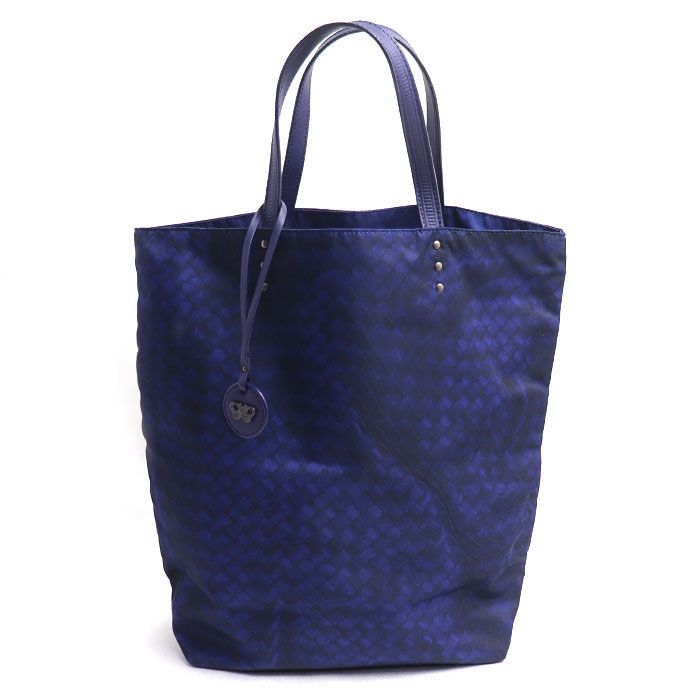 BOTTEGAVENETA ボッテガヴェネタ イントレッチオ リュージョン トートバッグ ブルー/ブラック 299871 レディース 中古