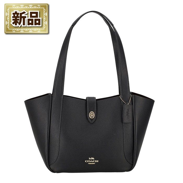 コーチ COACH ハドリー ターンロック トートバッグ CAL17 IMBLK 2026 SS ブラック ダブルフェースレザー ゴールド金具