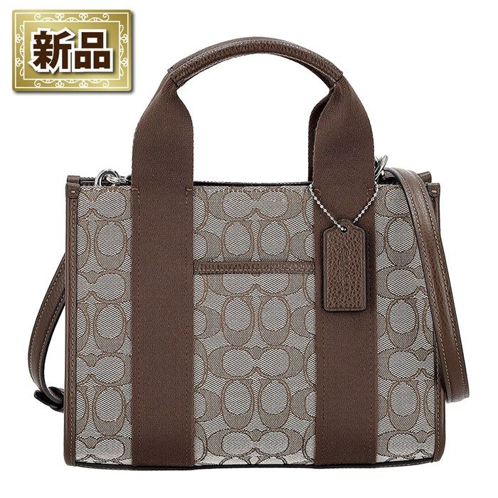 コーチ COACH スミス トートバッグ 24 CAR78 SVS8S 2026 SS オーク シグネチャージャカード メイプル リファインド ぺブルレザー