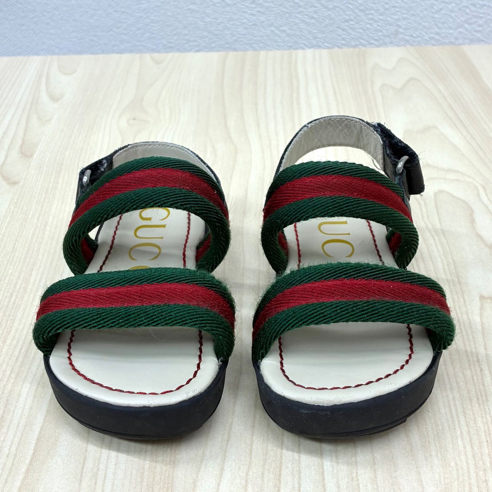 グッチ GUCCI】キッズ グッチカラーストラップサンダル 13.5cm