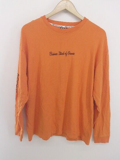 ◇ SERGIO TACCHINI セルジオ タッキーニ 長袖 Tシャツ カットソー サイズM オレンジ ブラック レディース P 【中古】 【1208310001833】