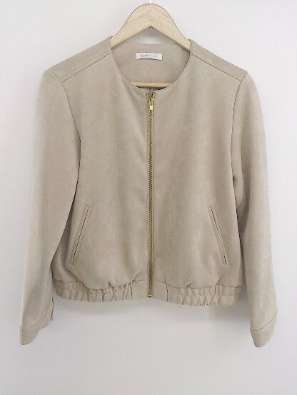 ◇ THE SHOP TK ザ ショップ ティーケー 長袖 ノーカラー ジャケット サイズM ライトブラウン レディース P 【中古】 【1208310002816】 9,112円