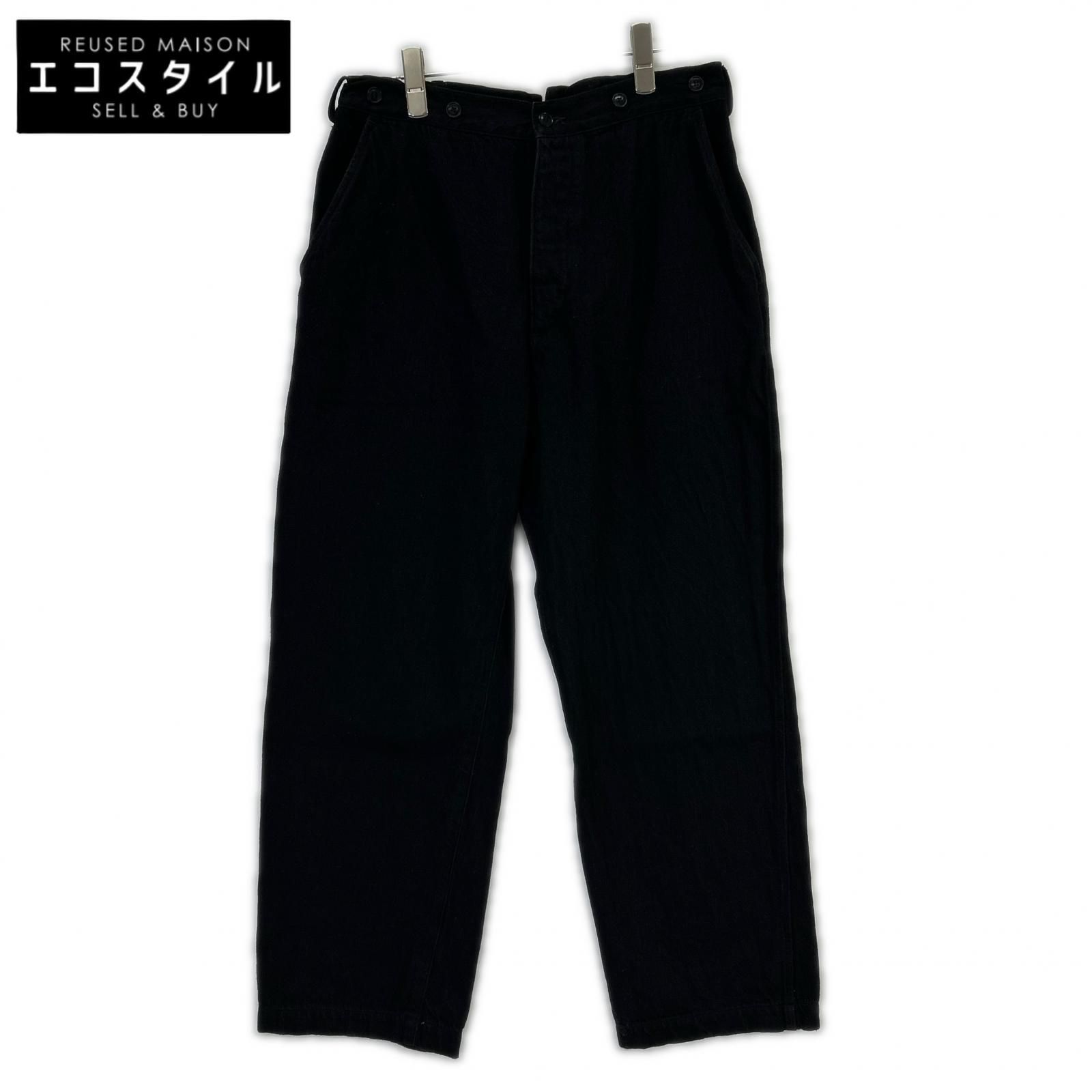 COMOLI　コモリ　W03-03002 ブラック デニム オーバーパンツ　0