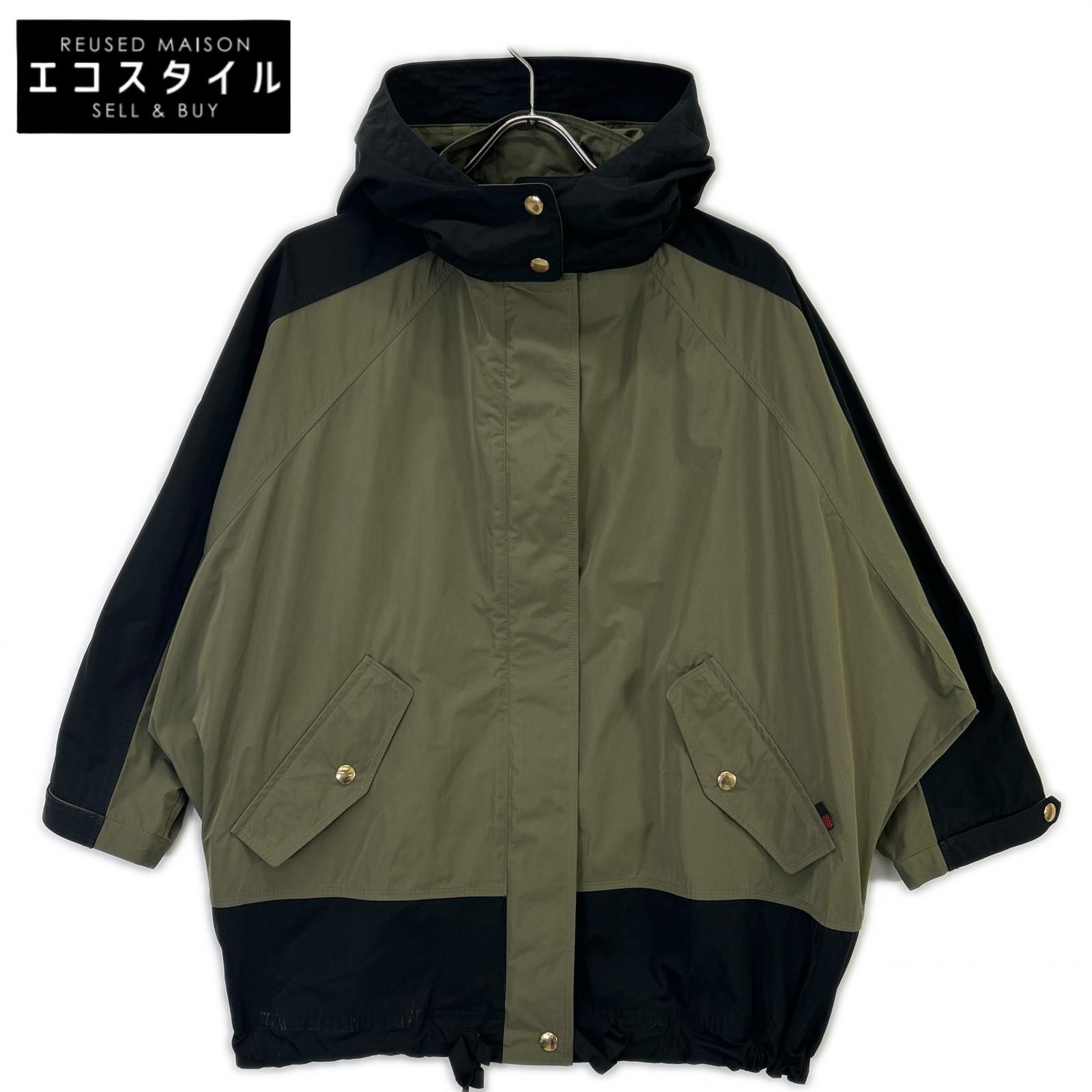 WOOLRICH ウールリッチ WWOU0336 カーキ×ブラック ポリエステル ドルマンスリーブ BEAVER ANORAK/ケープ型アノラック S