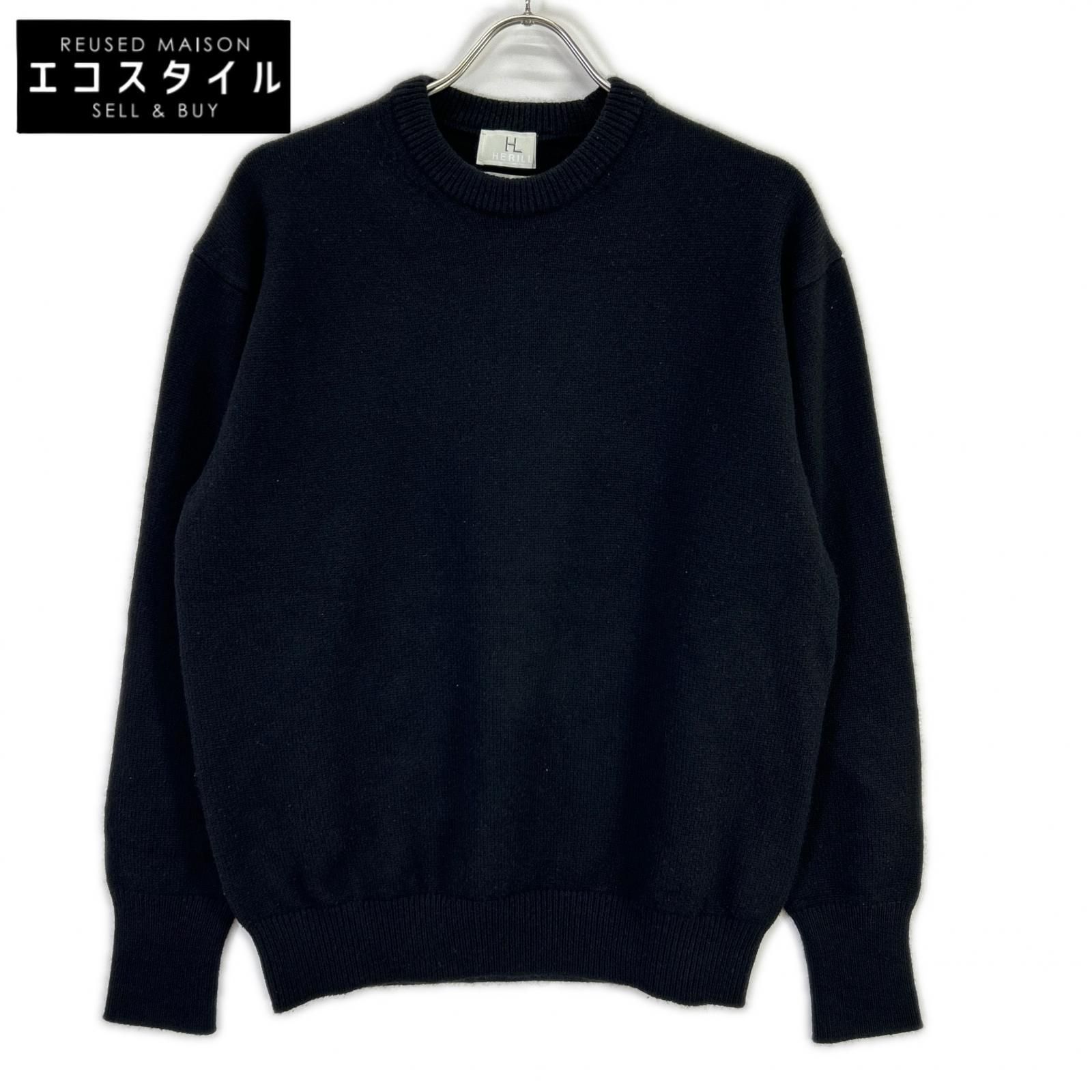 HERILL　ヘリル　25AW 25-080-HL-8090-30 ブラック Golden Cash Twist Pullover　1