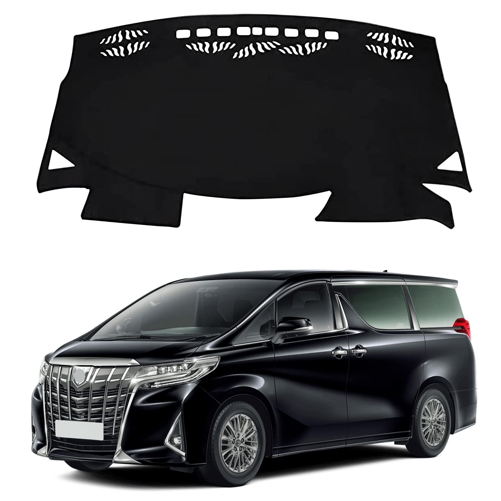 トヨタ アルファード 30系 ダッシュボードマット 車種専用設計専用 ヴェルファイア 30系 車内 ダッシュボードカバー TOYOTA VELLFIRE ALPHARD 30系 日焼け防止 ダッシュボード 保護マット インテリア アクセサリー 内装パーツ (ト