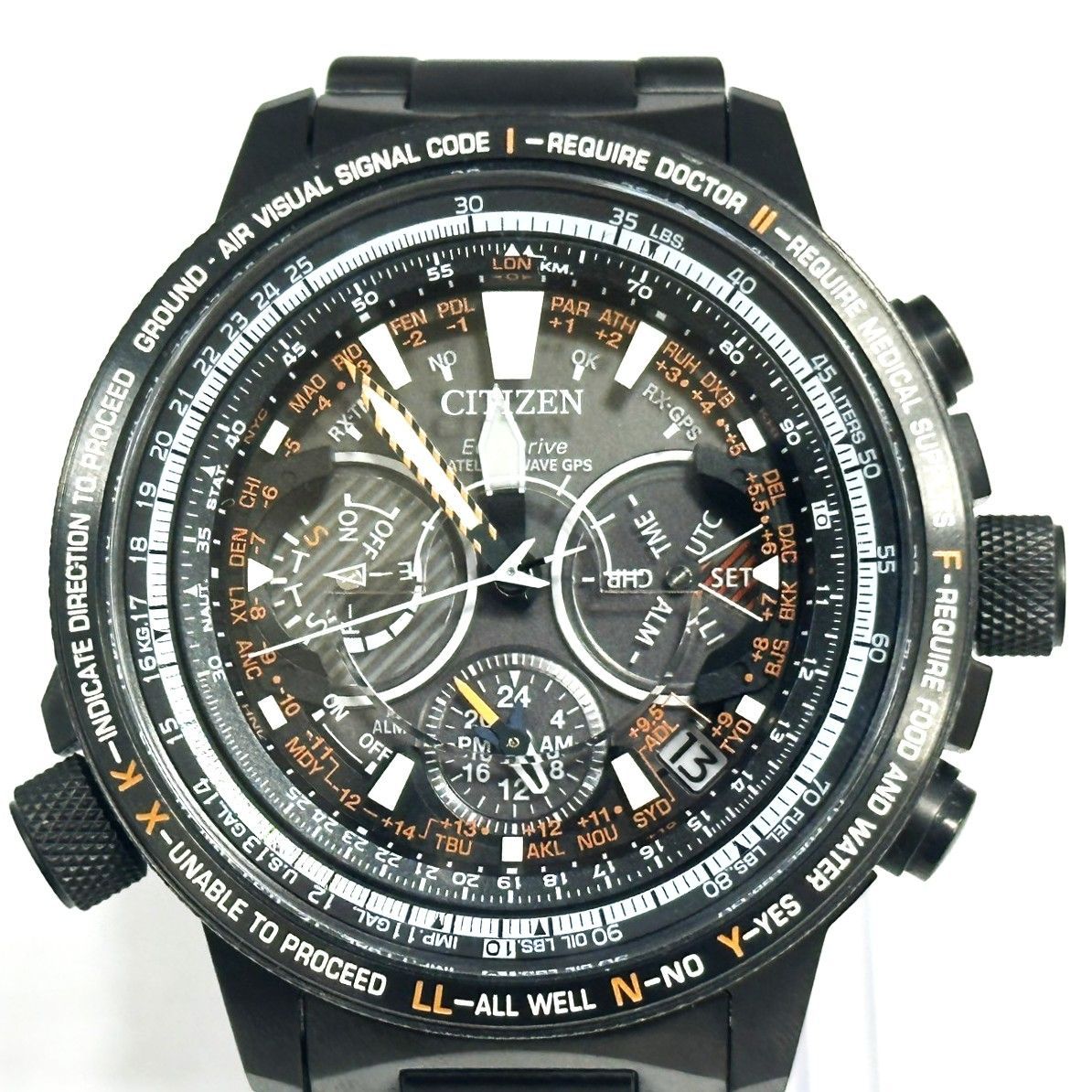 ★CITIZEN シチズン Pro Master SKY F990-T025498 30周年記念モデル 30th Anniversary 0810/1989 エコドライブ アナログ 腕時計 ソーラー メンズ 稼働品 中古★007765