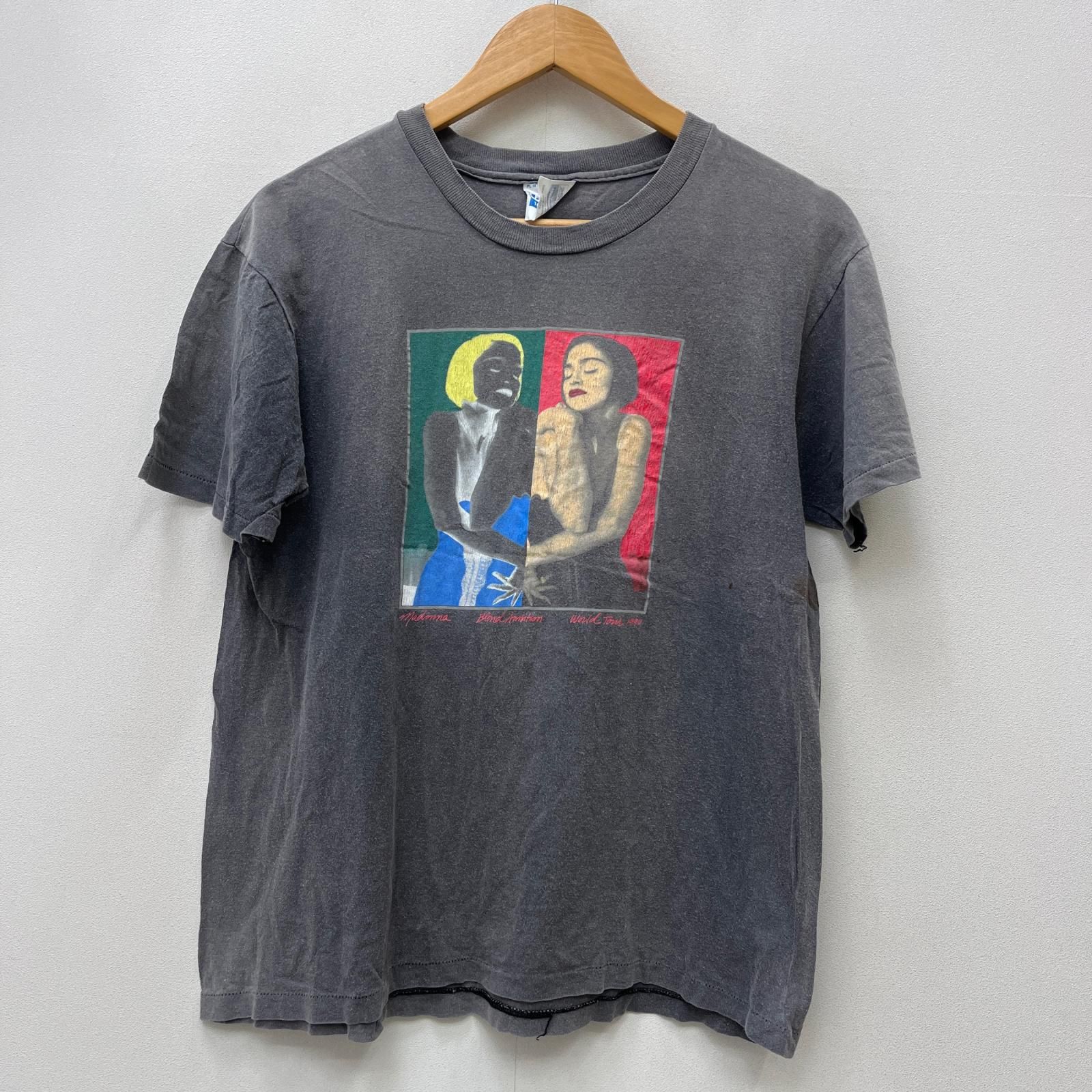 【加古川店】 中古 半袖Tシャツ madonna:blond ambition tour Hanes グレー サイズ:L 【101】