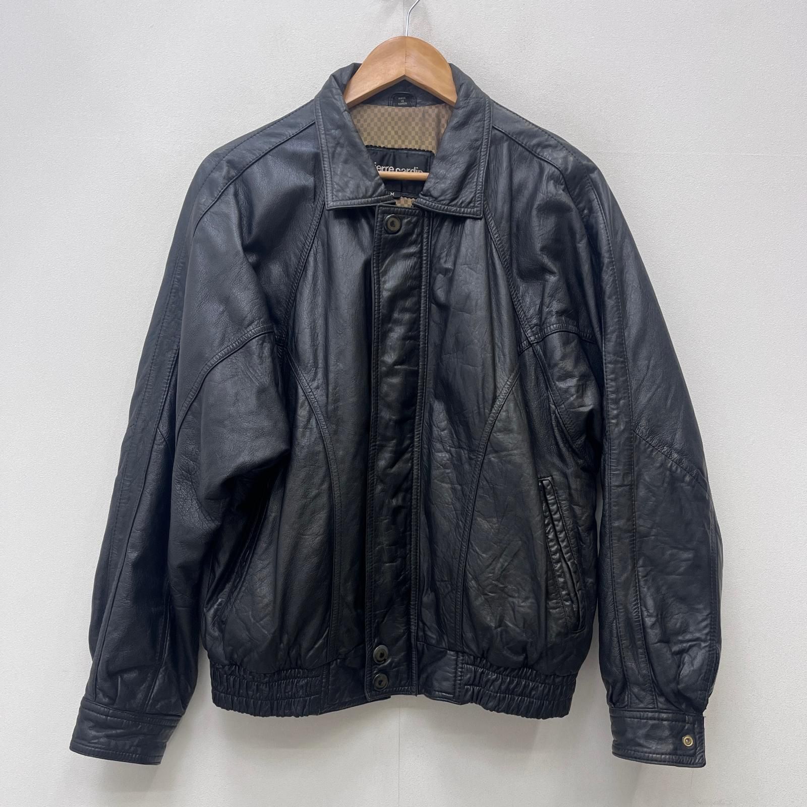 【加古川店】 中古 レザー ブランド名:pierre cardin ブラック サイズ：M 【93】