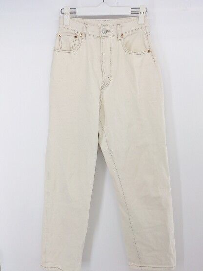 ◇ FREAK'S STORE フリークスストア ハイウエスト テーパード ジーンズ デニム パンツ サイズXS アイボリー レディース P 【1209020003926】