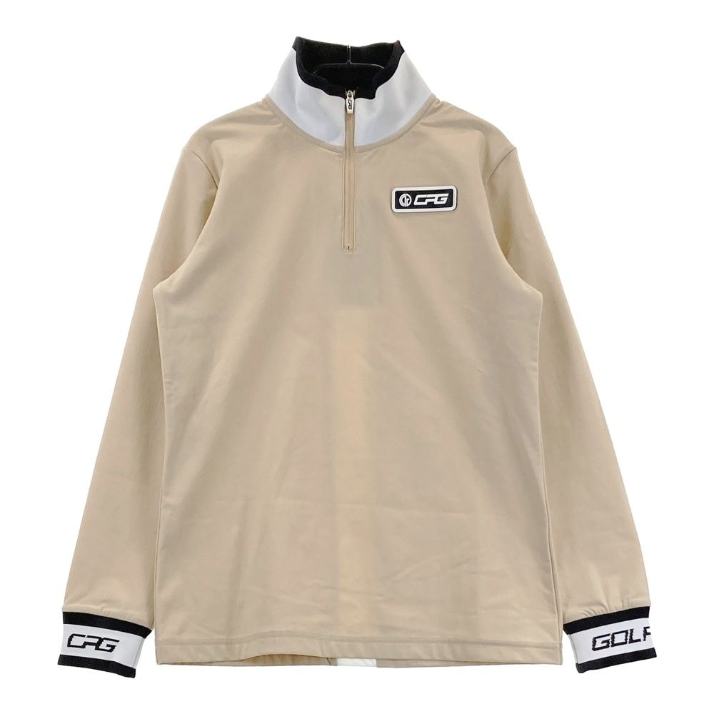 サイズ：2 CPG GOLF シーピージーゴルフ 裏起毛 ハーフジップ 長袖Tシャツ ベージュ系 [240101606378] ゴルフウェア レディース ストスト