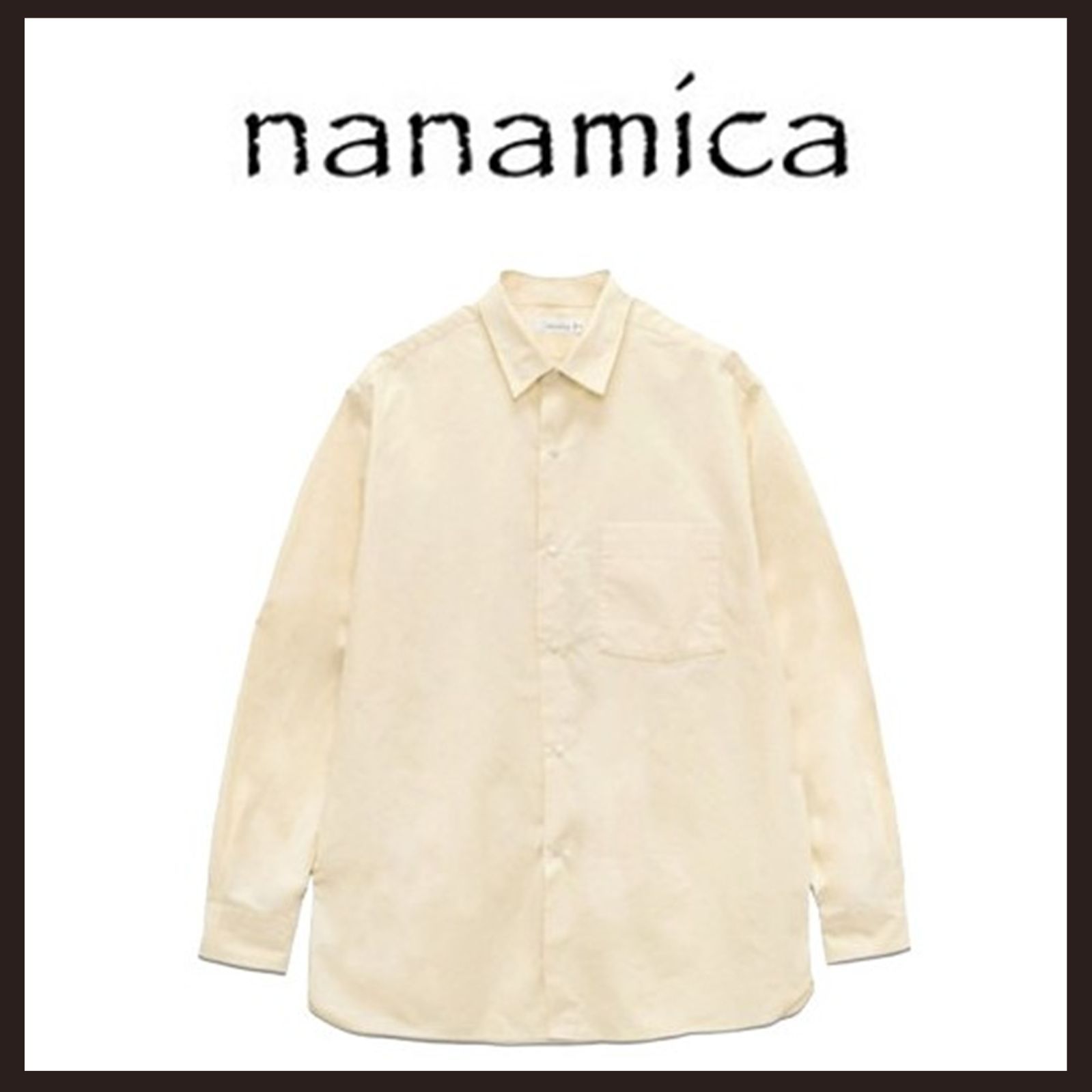 新品未使用　nanamica（ナナミカ） レギュラーカラーウィンドシャツ　M　クリームイエロー