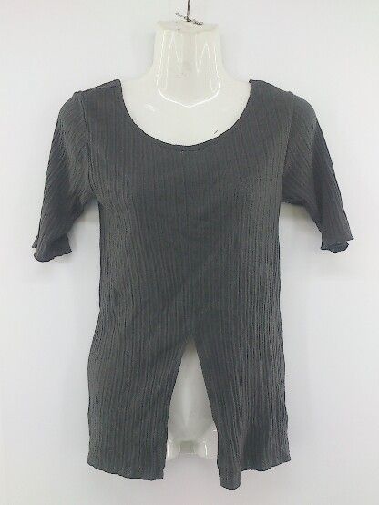◇ Healthknit ヘルスニット 五分袖 ブラウス カットソー サイズF チャコールグレー系 レディース P 【中古】 【1209150007948】