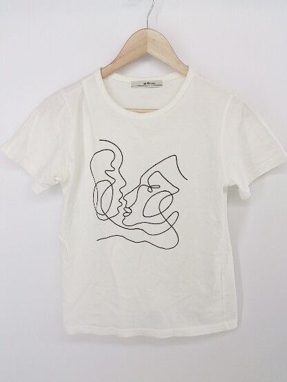 ◇ un dix cors アンディコール プリント 半袖 Tシャツ カットソー サイズF ホワイト レディース P 【中古】 【1209150003957】