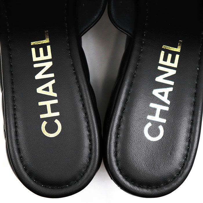 新品同様】CHANEL シャネル サンダル ミュール レザー サイズ 37