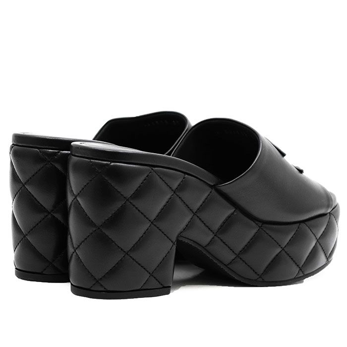 新品同様】CHANEL シャネル サンダル ミュール レザー サイズ 37