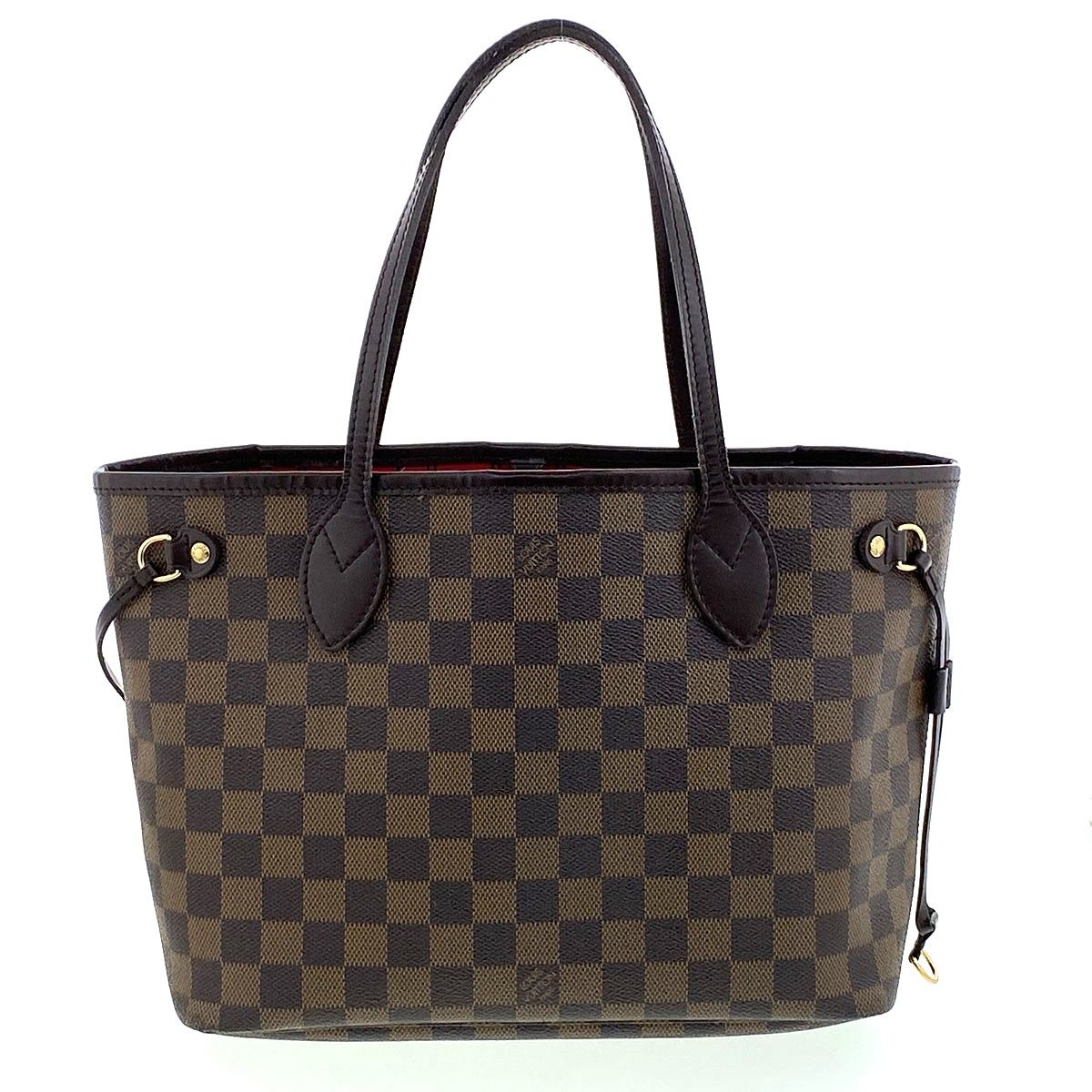 LOUIS VUITTON ルイ・ヴィトン ネヴァーフル PM トートバッグ N51109 レディース ダミエキャンバス ブラウン エベヌ 中古