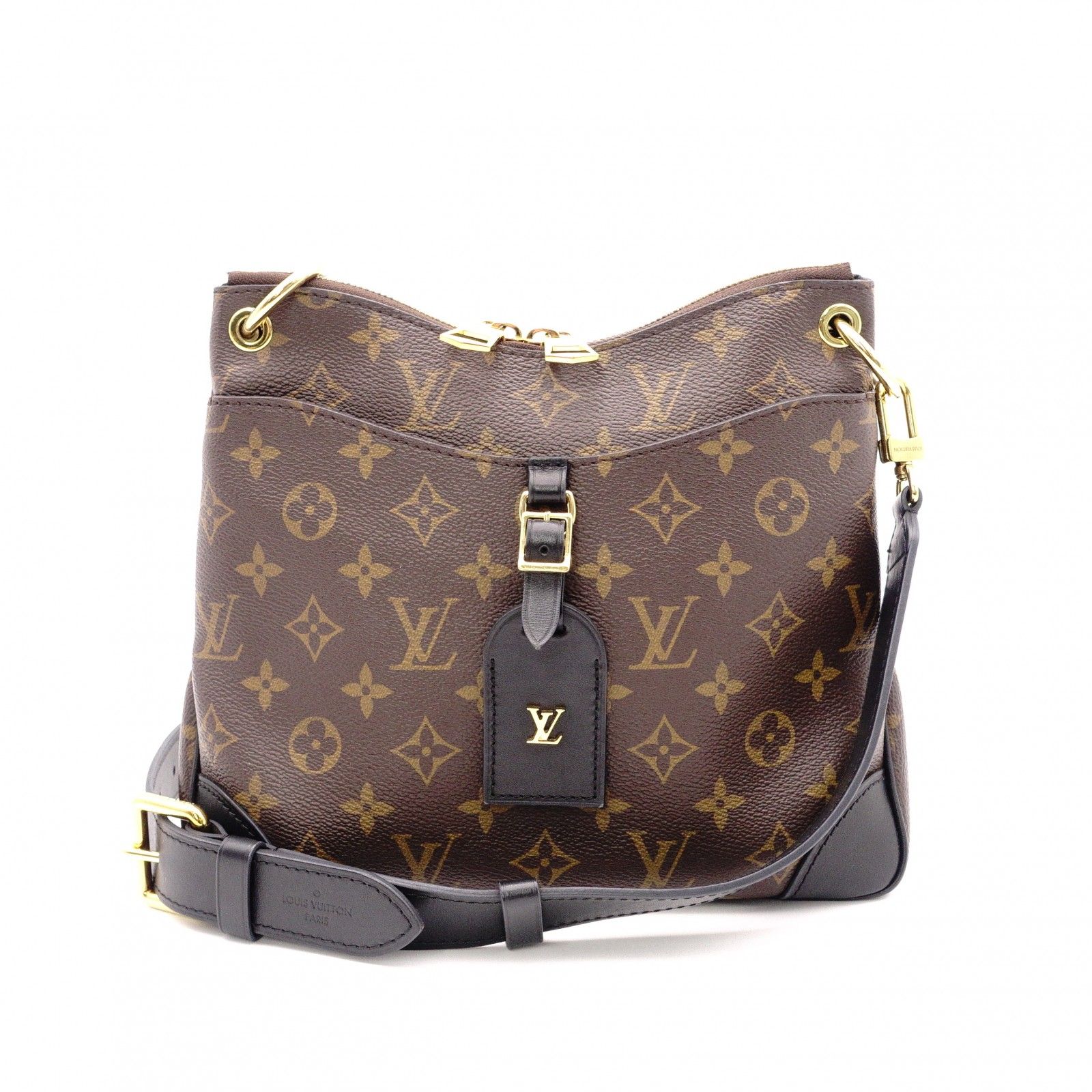 LOUIS VUITTON ルイヴィトン オデオンNM MM モノグラム キャンバス ショルダーバッグ レザー PVC ブラウン