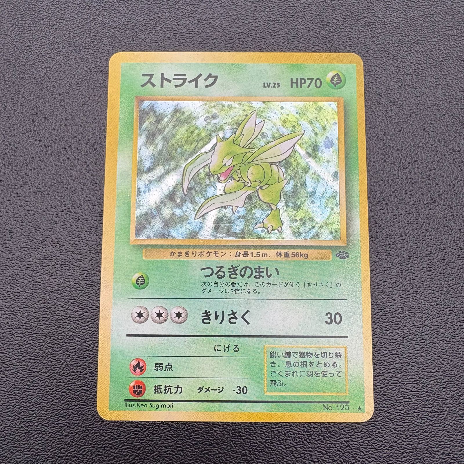 ストライク lv.25 ポケモンカード HP70 ストライク LV.25 HP70 No.123 ポケモンカード 旧裏 キラ 当時物 [中古