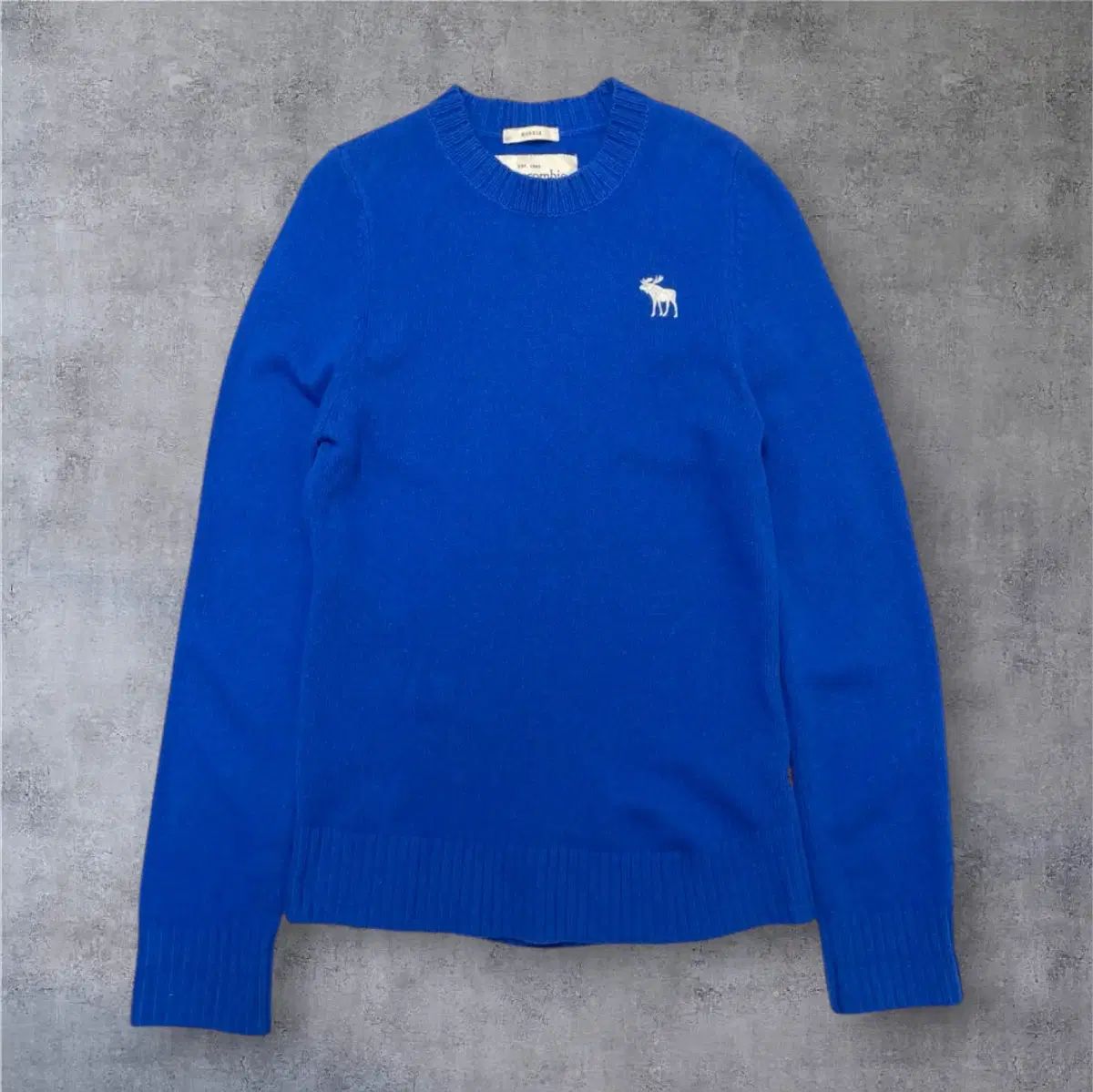 アバクロンビー Abercrombie ブルー マッスルフィット ニット M