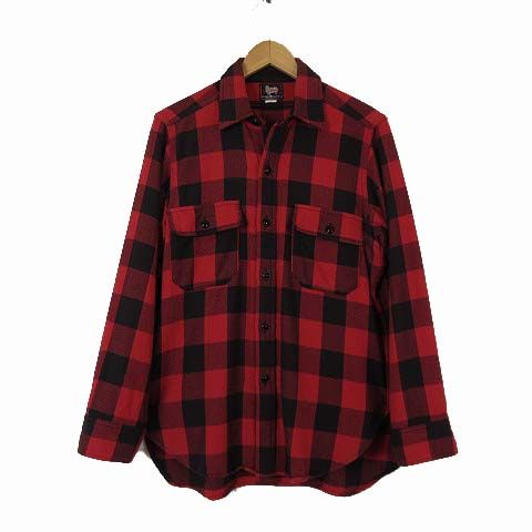 ウールリッチ WOOLRICH WOOLEN MILLS 現行モデル 完売 シャツ ネルシャツ オーセンティック フランネルシャツ WOSI0080K 長袖 バッファローチェック S 赤 レッド 黒 ブラック 国内正規品 日本製