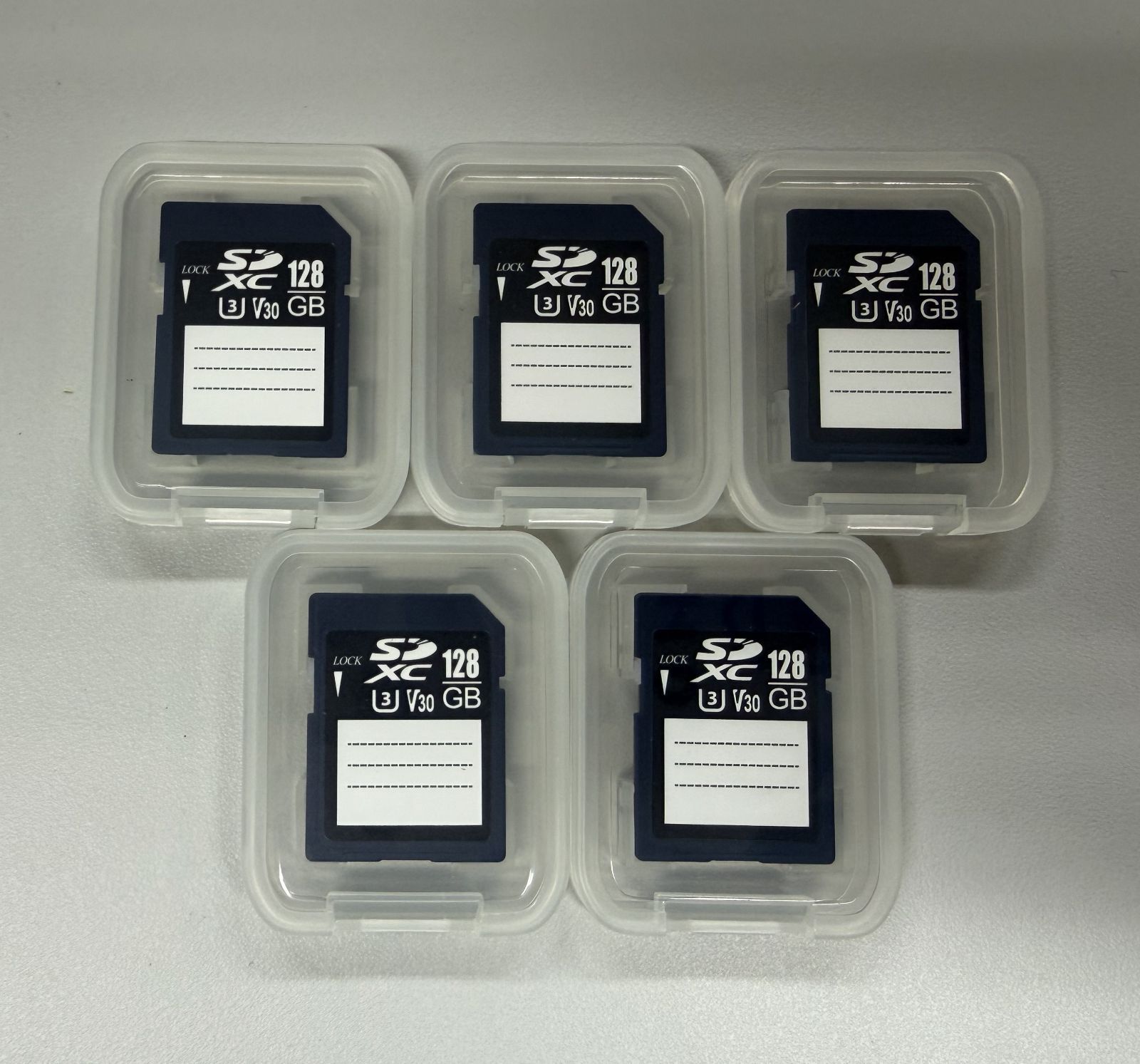 【新品同様(動作確認済み)】韓国製 128GB SDカード V30 4K対応 5枚まとめ売り