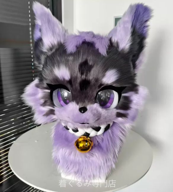 犬　猫　着ぐるみ ヘッド全頭　ヘッド ケモノ ファースーツ ぬいぐるみ コスプレ コスチューム Kurumi 一点物 B912
