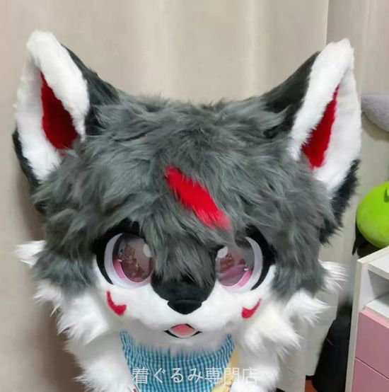 犬　猫　着ぐるみ ヘッド全頭　ヘッド ケモノ ファースーツ ぬいぐるみ コスプレ コスチューム Kurumi 一点物 B915