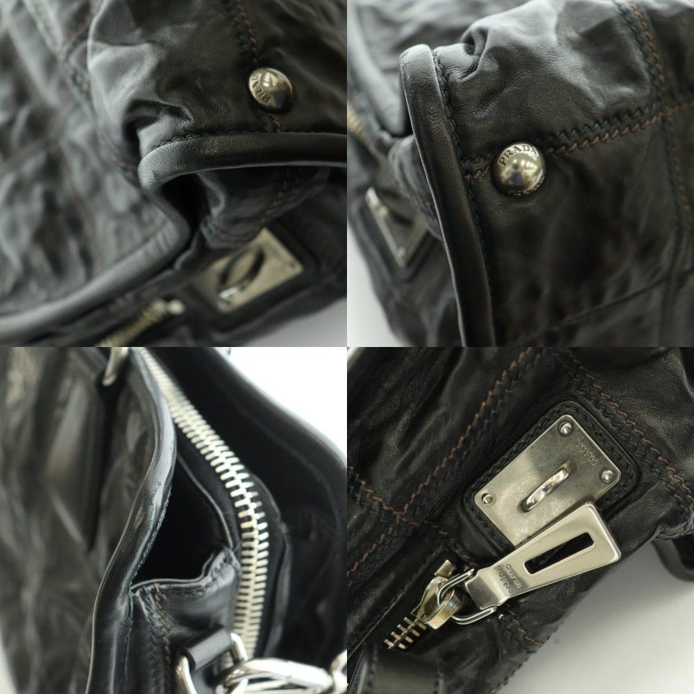 プラダ PRADA NAPPA ANTIQUE ナッパアンティーク ダブルステッチ 2WAY 
