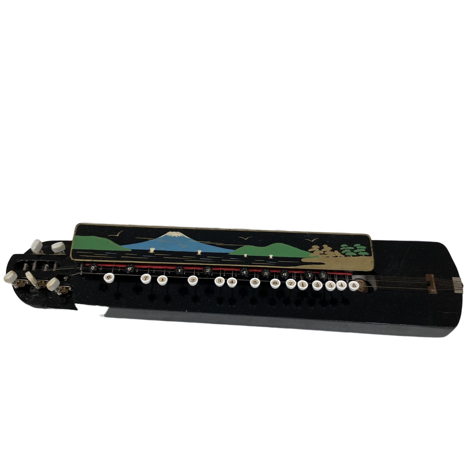 SAPPHO Harp 大正琴 全長約65cm 楽器 弦楽器 サフォー ピック付 中古 O11244338