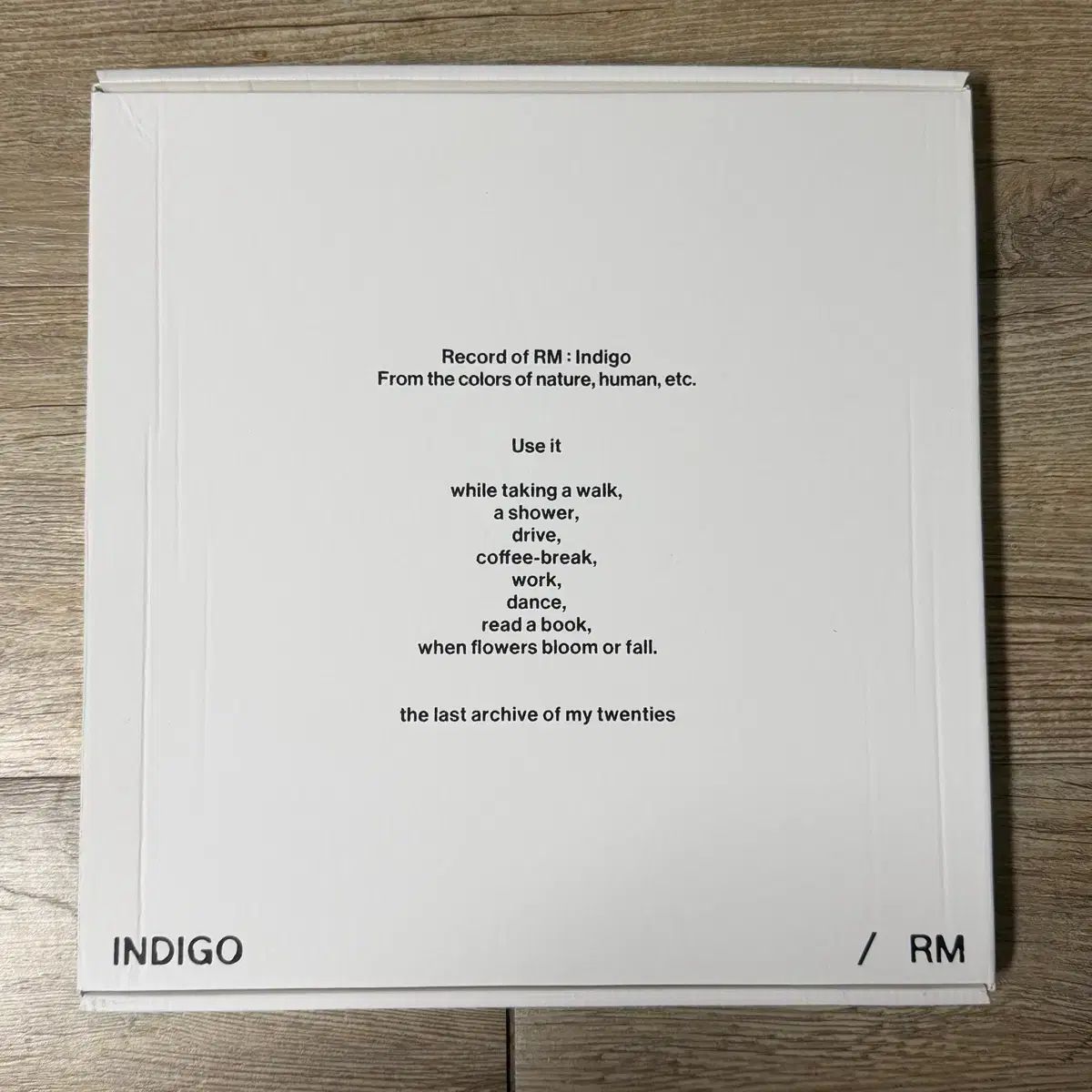 BTS RM Indigo インディゴ アルバム 開封のみ
