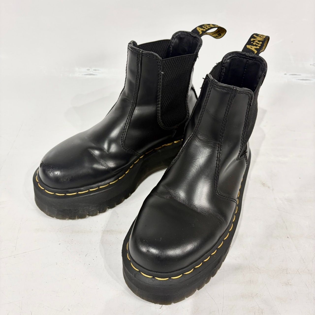 NC3531 Dr.Martens ドクターマーチン 2976 QUAD サイドゴア チェルシーブーツ ブラック UK3 検i