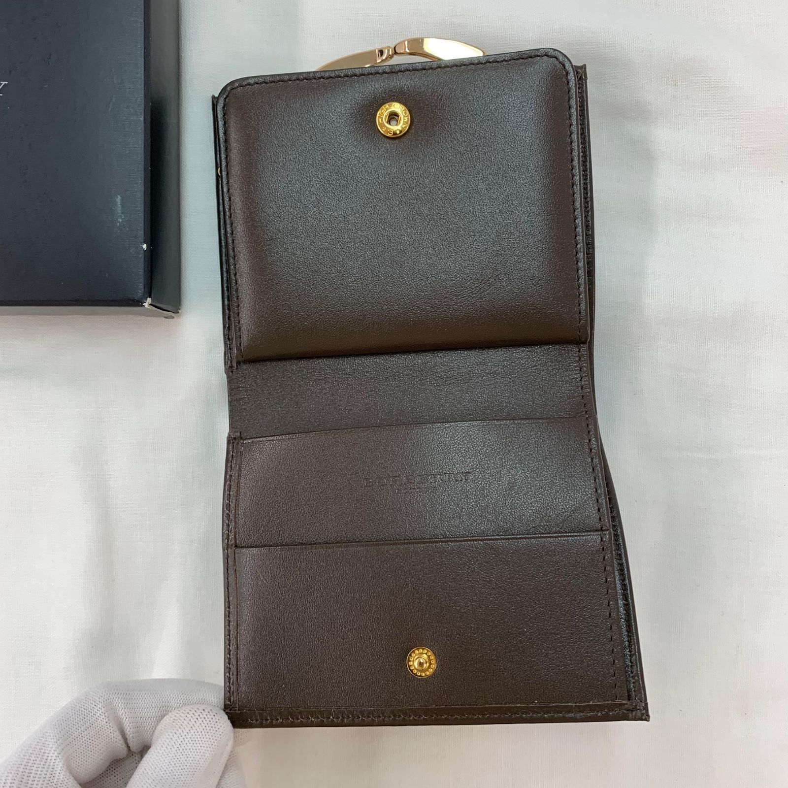未使用級】Burberrys バーバリー ノバチェック がま口 二つ折り財布 