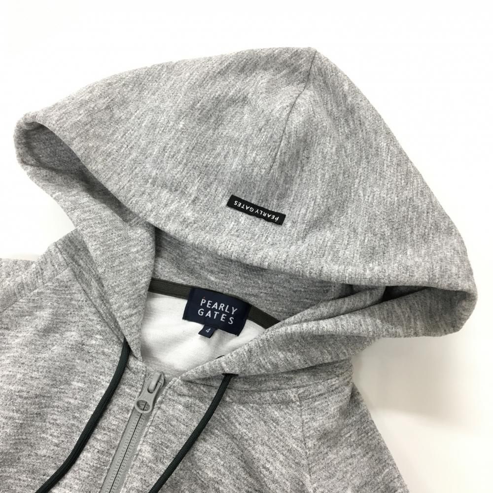 超美品】パーリーゲイツ ジップパーカー 杢グレー ダブルジップ ロゴ