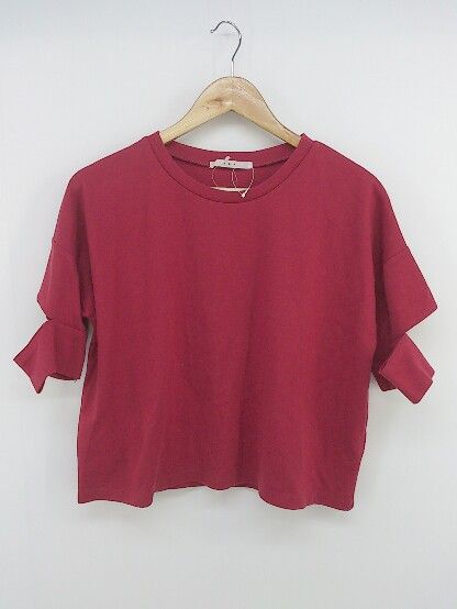 ◇ KBF ケービーエフ URBAN RESEARCH カットスリーブ 半袖 Tシャツ カットソー サイズOne レッド レディース P 【1212290000939】