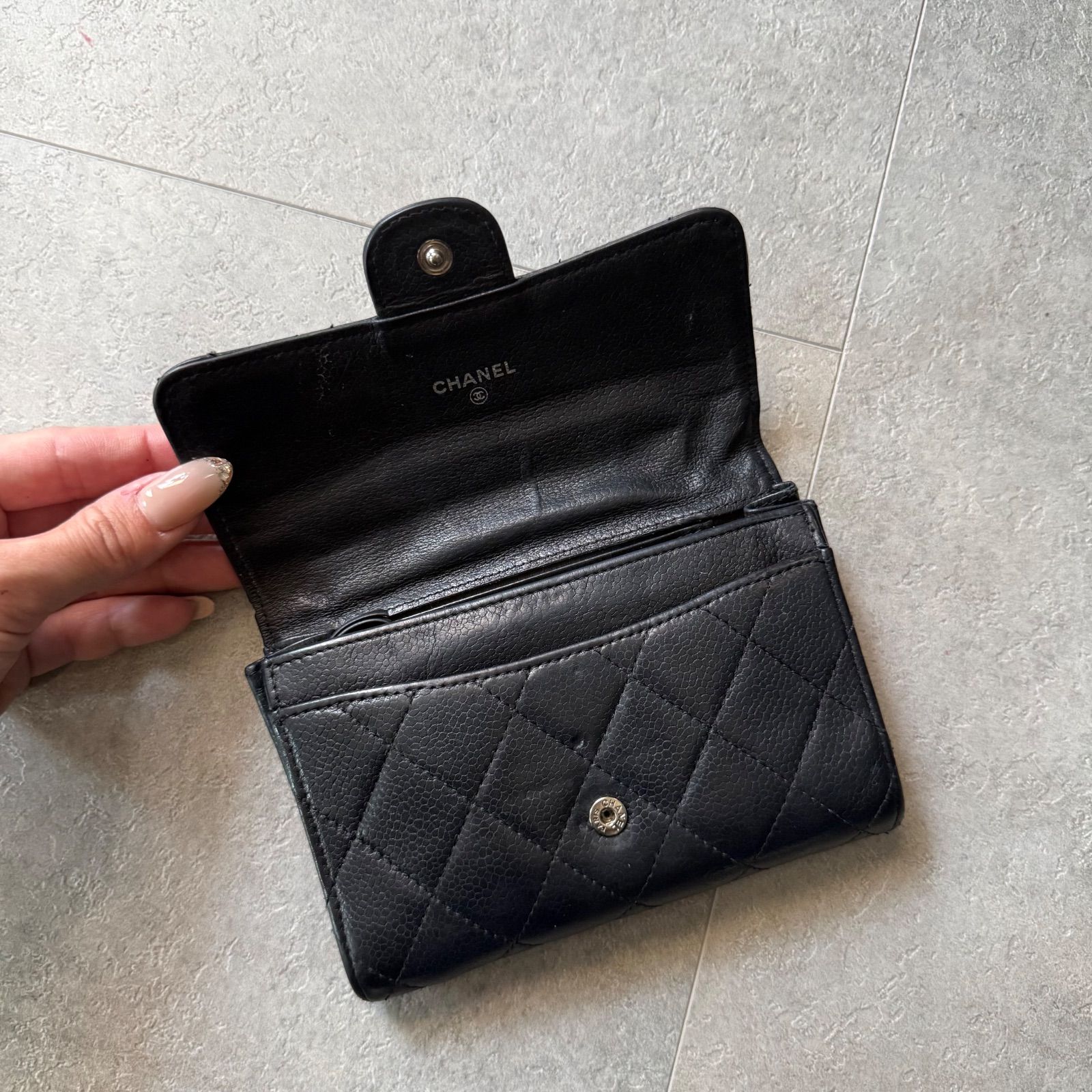 CHANEL シャネル マトラッセ タイムレスクラシック 二つ折り財布 ココ 
