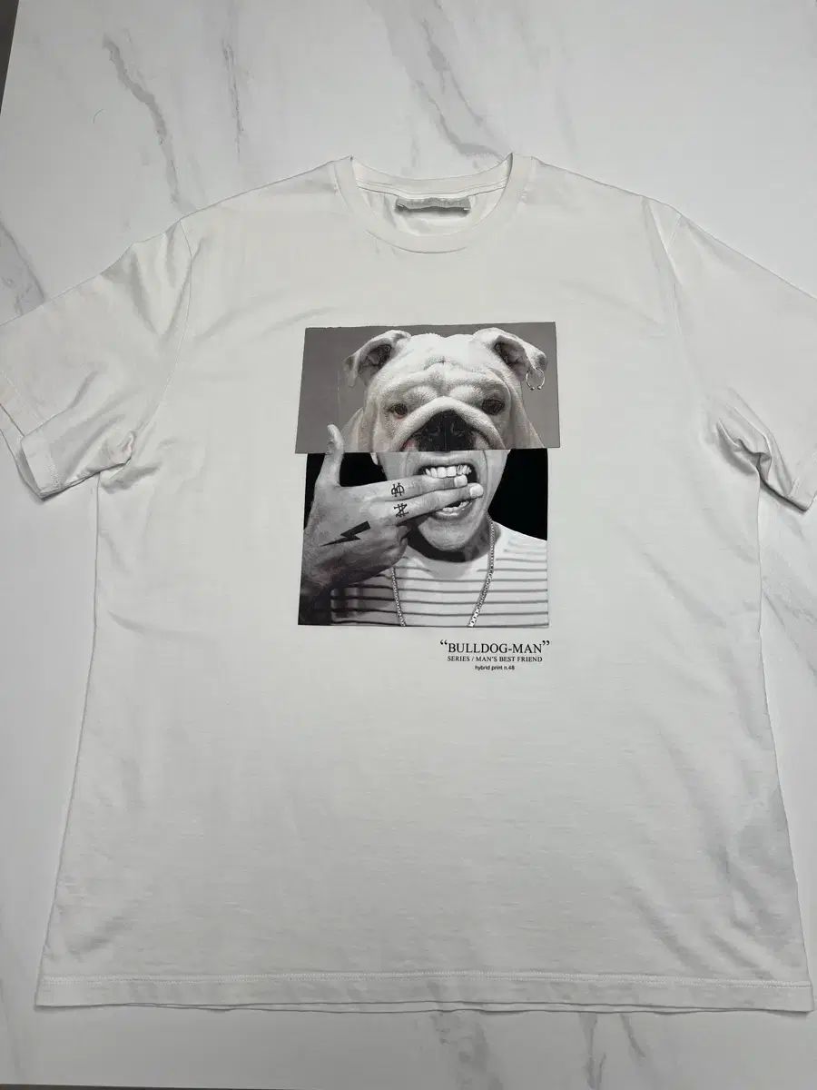 ニール バレット ブルドッグ プリンティング 白 半袖 Tシャツ Mサイズ 9,663円