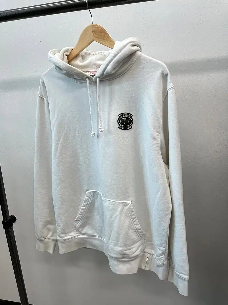 105) ラコステxシュプリーム フーディーTシャツ