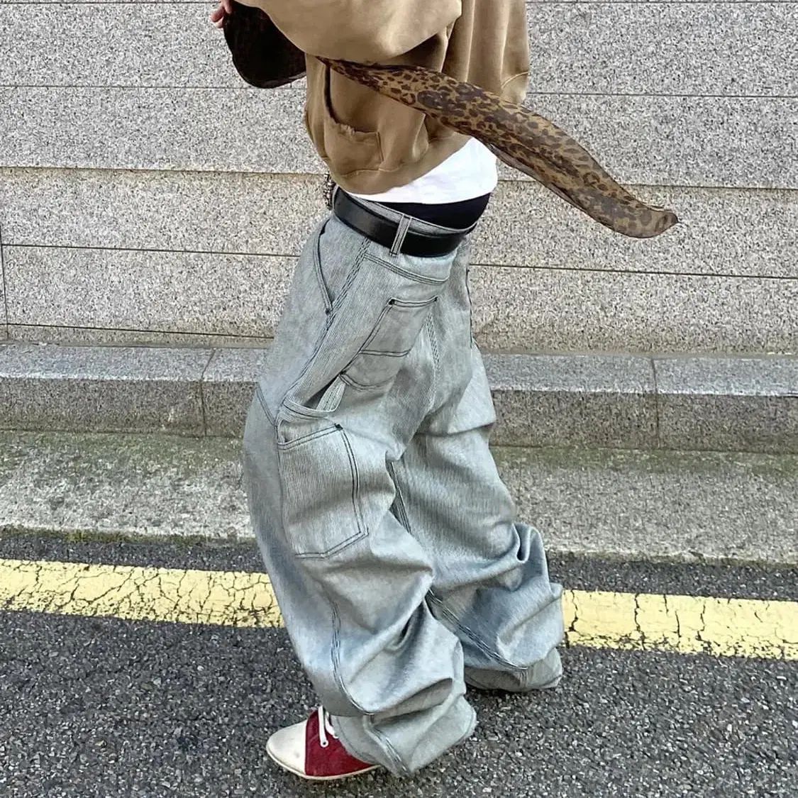 アンダーマイカー ストライプ エンジニア ダブルニー ウォーク パンツ ブラック ストライプ 2サイズ