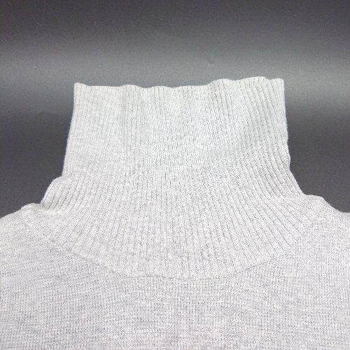 ◇ WYM タートルネック、無地 長袖 薄手ニット サイズS グレー レディース E 【1301260022733】