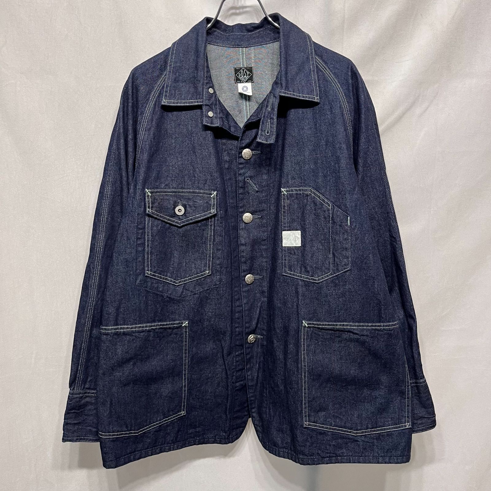 POST O'ALLS OVERALLS ポストオーバーオールズ ● 23FW 1102-10DI Engineer's Jacket 10oz. indigo denim ロゴメタルボタン デニムエンジニアーズジャケット カバーオール