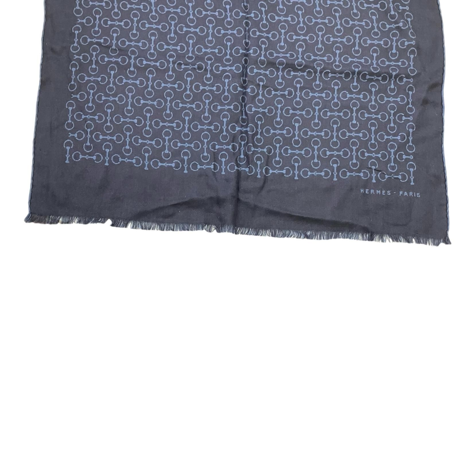180053 現状品 HERMES エルメス ストール ネイビー エシャルプ