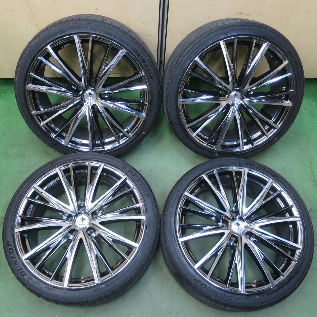 4本価格！23年★Kranze ELABORAR 331 EVO 245/35R20 ダンロップ LE MANS V+ クレンツェ エルアボラ 20インチ PCD114.3/5H★6051005IMノ