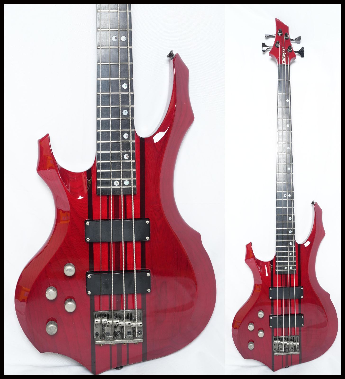 ☆EDWARDS/ESP E-FR-135B See Thru RED LEFT HAND 左用 スルーネック
