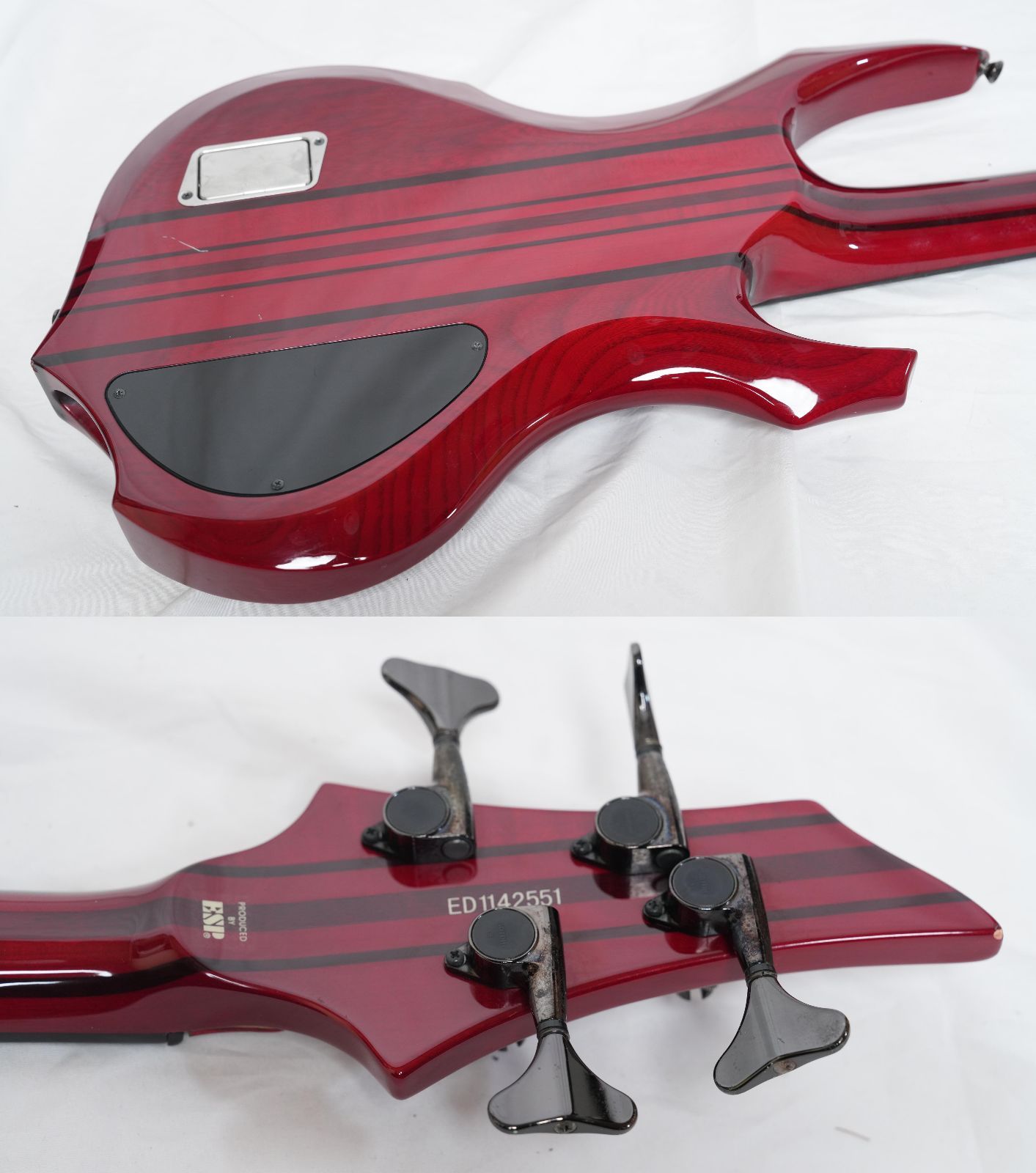 ☆EDWARDS/ESP E-FR-135B See Thru RED LEFT HAND 左用 スルーネック