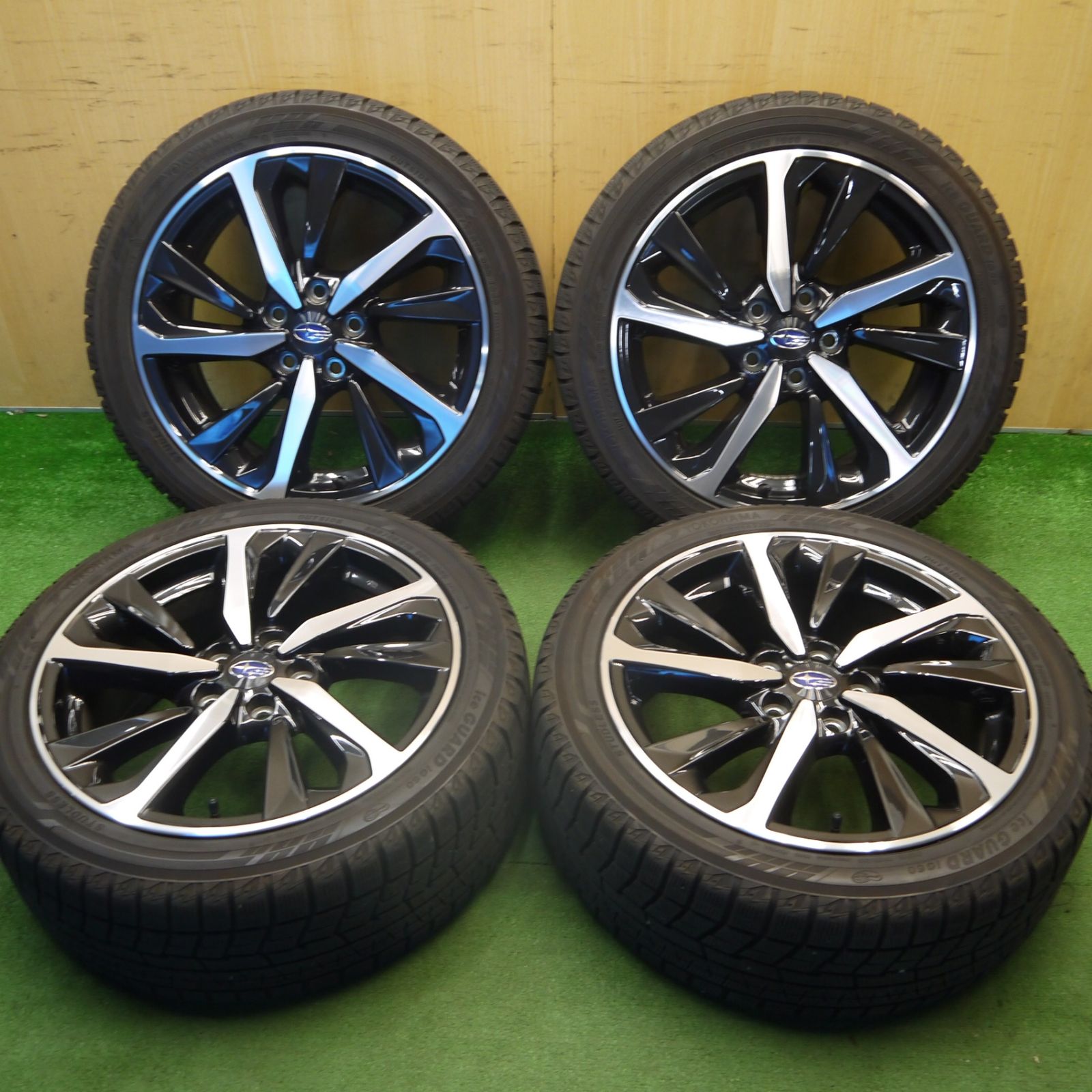バリ溝!キレイ!8.5分★スバル VN レヴォーグ 純正 225/45R18 スタッドレス ヨコハマ アイスガード iG60 18インチ PCD114.3/5H★6040607Hス
